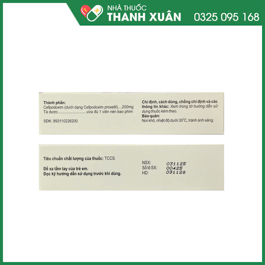 Roxucef 200 thuốc kháng sinh điều trị nhiễm khuẩn hô hấp, da và mô, tiết niệu